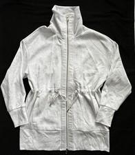 VARLEY Ridgefield Longline Sweatshirt Jacket Ivory Cream Marl VAR01574 Womens S
