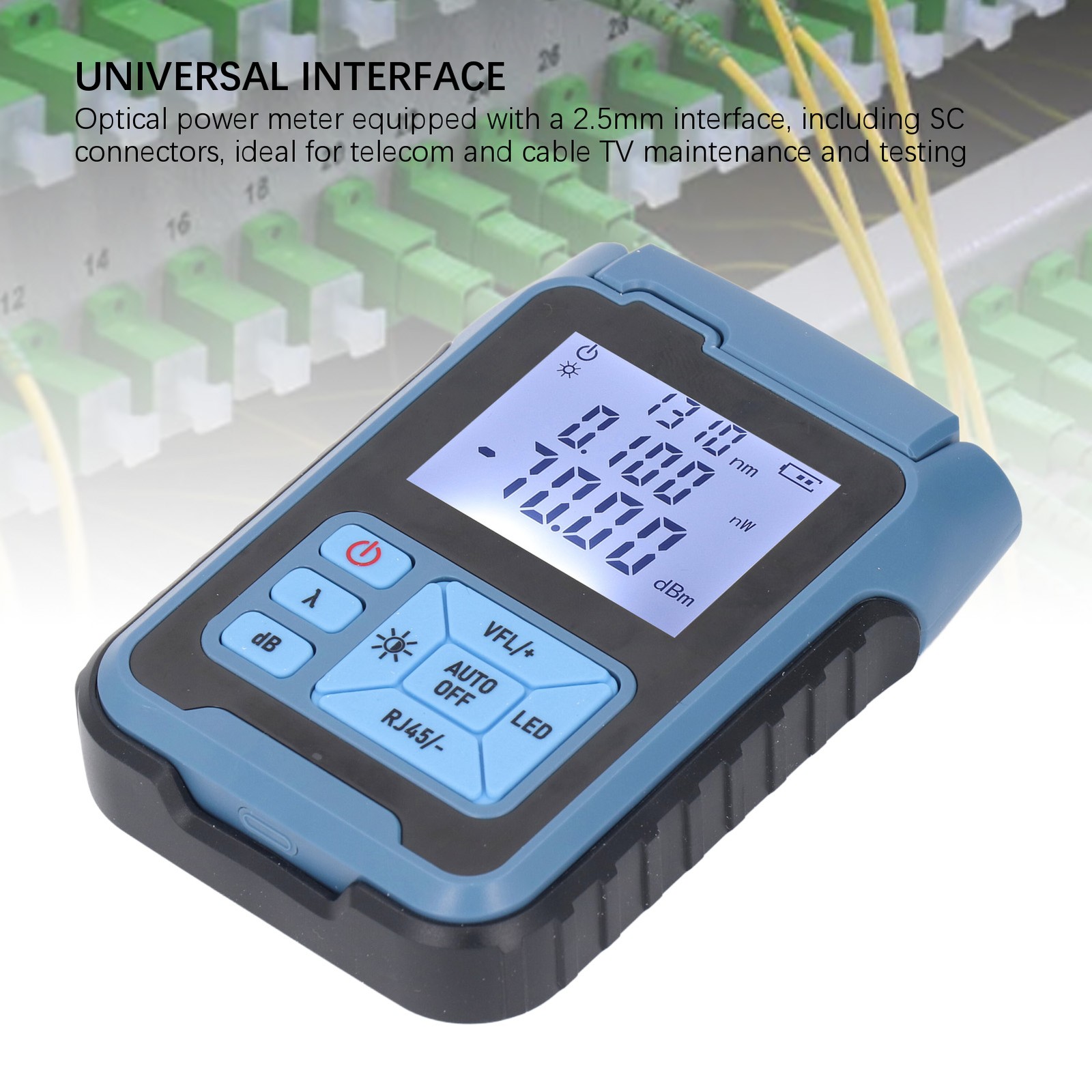 Optical Power Meter 850~1650nm High Accuracy Portable Light Fiber Optic Tester