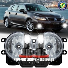 Pair For Lexus CT200h 2011-2017 Front Bumper LED Fog Light Lamps Left & Right