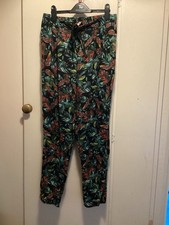 TU Women's Trousers Elasticated Waist Tapered Leg Size 10 Soft Viscose Material