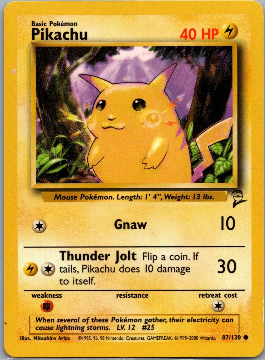 Pokémon TCG Base Set 2 Pikachu Individual Collectible Card Game