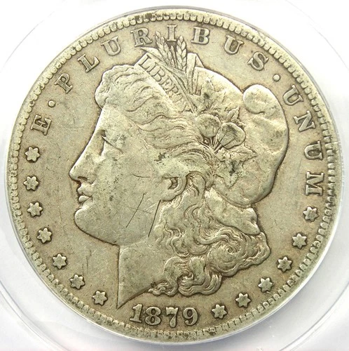 1879-CC Morgan Silver Dollar $1 Carson City Coin - Certified ANACS VF25 Detail