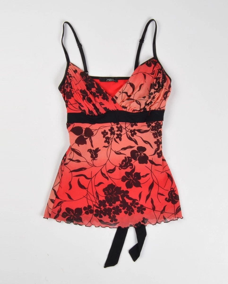 Top Rose Jane Norman Taille 8 UK - Neuf Sans étiquettes, En Coton, Sans Manches Longueur Hanches