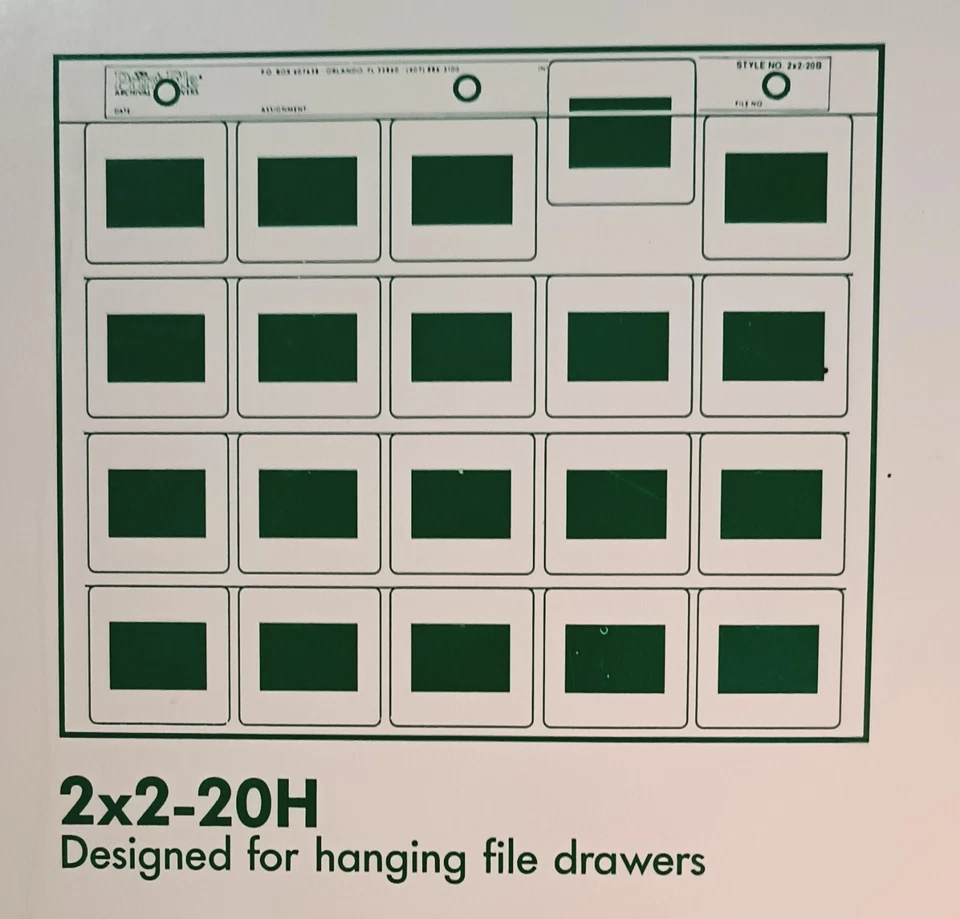 Archival 35mm Slide Preservers 2x2-20H Only 5 Pages Print File 3 Ring Binder - Image 3 of 4