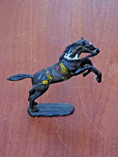 Vintage Lot H Indian Cowboy Toy Rubber Brown Black Horse.