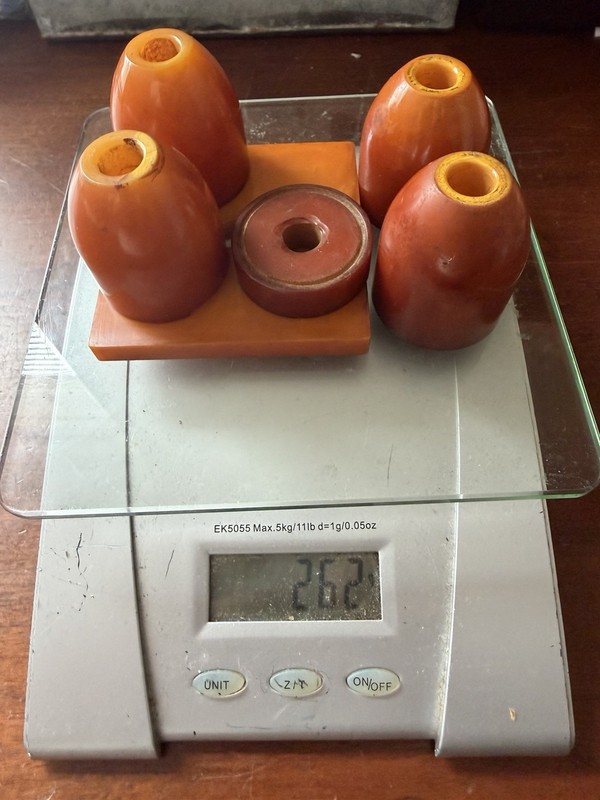 Vintage Marble Bakelite/ Catalin Lamp Base