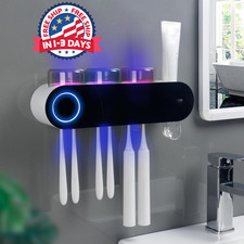 Porta Cepillos de Dientes Dispensador de Pasta Dental con Esterilizador UV Light