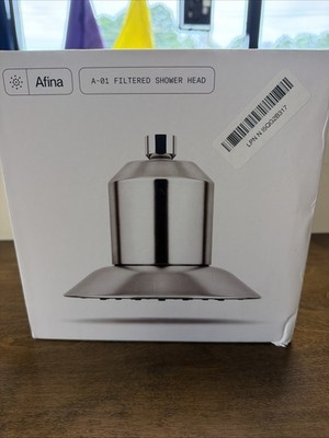 Afina A-01 Filtered Shower Head, Integrated Water Filtering, Chrome Metal