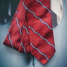 BROOKS BROTHERS Silk Stripe Slim Stripe Tie Made In USA
