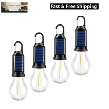4 Pack Led Camping Lantern Solar Rechargeable,Outdoor Tent Lights for Camping...