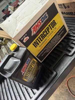 AmsOil Interceptor 2-stroke Snowmobile Injection Oil - Case of Three 1-gal jugs