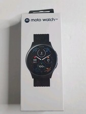 Motorola Moto Watch 120 Black Silicone 44mm Fitness Tracker Heart Rate Sealed