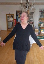 🌹Gecrashte etwas dickere RUNDHOLZ  JACKE IN  GR.S IN  SCHWARZ 🌹