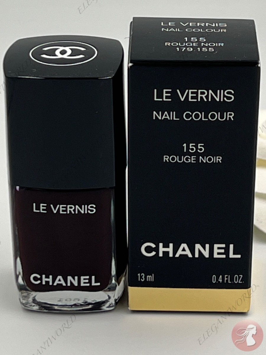 CHANEL Le Vernis Nail Polish #155 ROUGE NOIR, New In Box Authentic