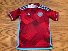 Youth Adidas Colombia National Away Soccer Jersey Red HD8853 Size XS NWT