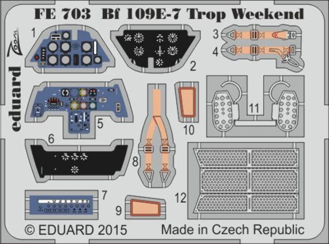 Eduard FE703 1:48 Messerschmitt Bf-109E-7 Tropical Weekend