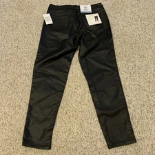 Social Standard Sanctuary Women's Mid- Rise Ankle Skinny Jeans Black Leather 10