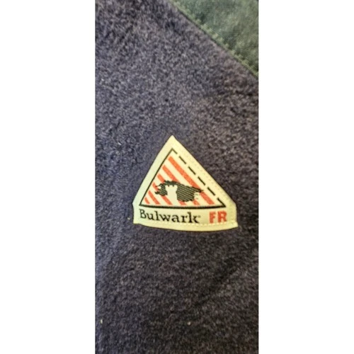 Bulwark FR Flame Resistant Nomex Fleece Vest Navy Blue Mens XL-RG 11JCR085JDN image 3