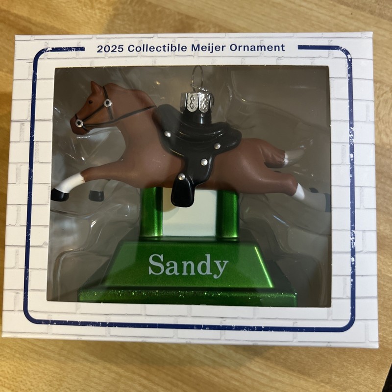 Sandy the Pony Christmas tree ornament from Meijer stores -- 2025 Edition *NEW*