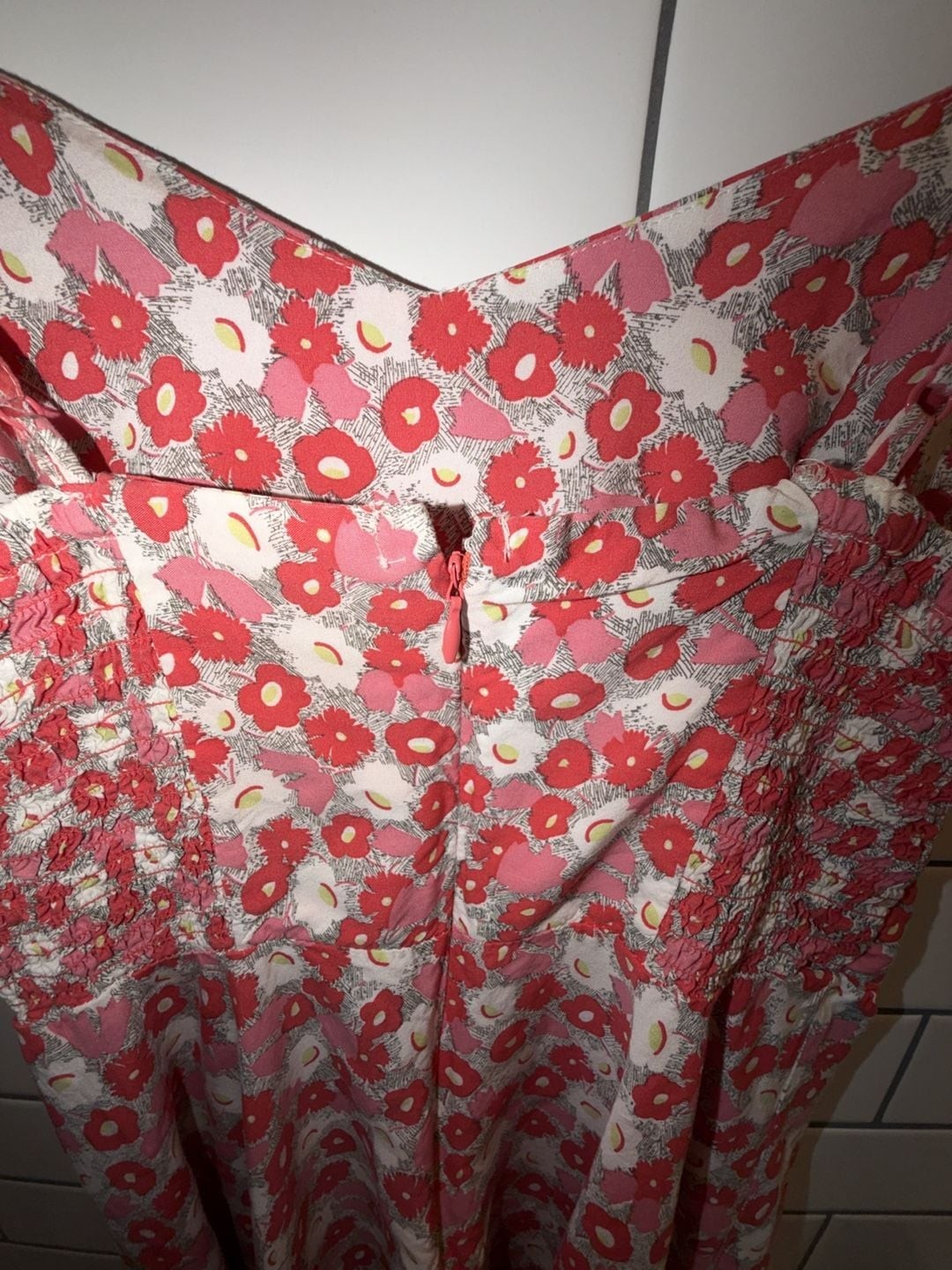 Old Navy Red and Pink Floral Spaghetti Strap Sundress, photo 4
