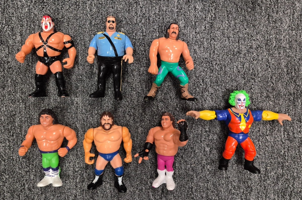 【即購入可】当時物ハズブロWWF 4体セット　HASBRO WWF WWE Hasbro Lot Jake, Brutus, Hacksaw, Smash, Doink, Marty