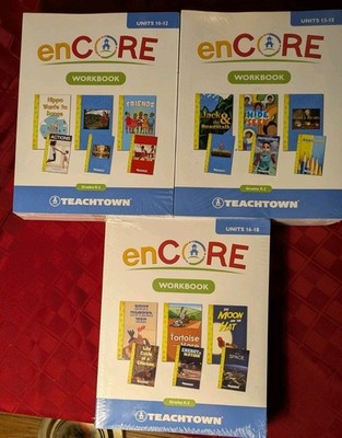TeachTown Encore Workbook  Grade K-2  3 Book Set Units 10-12 13-15  16-18 GM