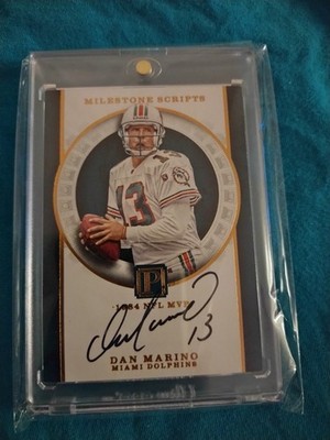 2017 Panini Pantheon Milestone Scripts Dan Marino Miami Dolphins Autograph 3/3
