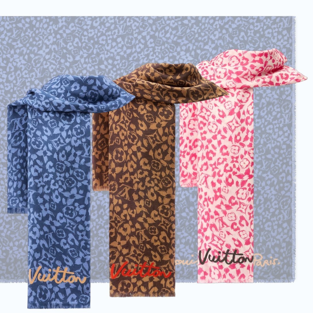 NEW Louis Vuitton Monogram LV Safari Stole Multicolor Women's