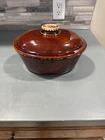 Hull Brown Dip Glaze Pottery Oven Proof U.S.A. 10" Oval Casserole Dish 4" Deep