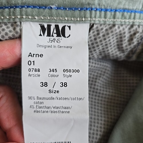 Mac Jeans Herren Stoffhose Arne Grün W38 L38 Lindgrün Dünner Stoff Sommerhose - Bild 5 von 6