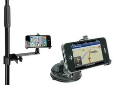 iPhone 4  iPhone 4S Holder with Clamp  Suction Cup for Windshield NEW