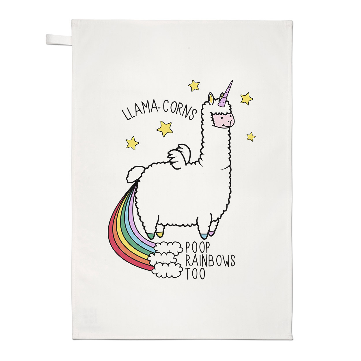 Llama-Corns Bisogni Arcobaleni Anche Strofinaccio - Lama Unicorno Divertente
