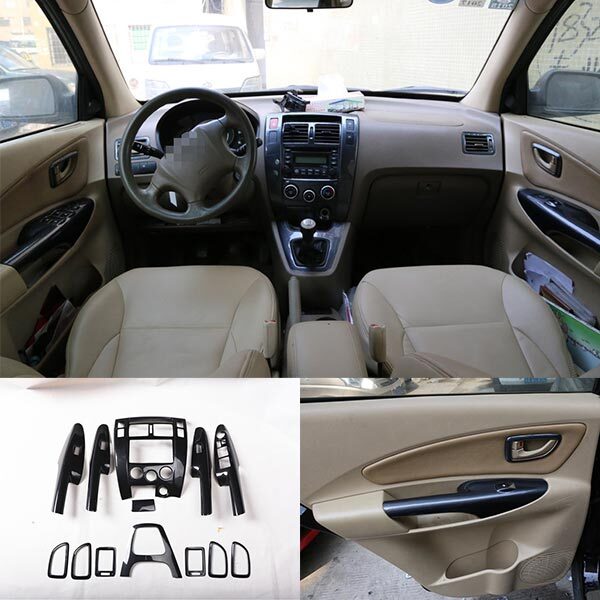 IKOCHI 4PC. Misura per Hyundai Tucson 2006-2013 LHD. Sportello d'auto bracciolo Alzacristalli interruttore copertura decorativo Trim Telaio ADDOMINALI Accessori per styling per auto (Color : Type 2