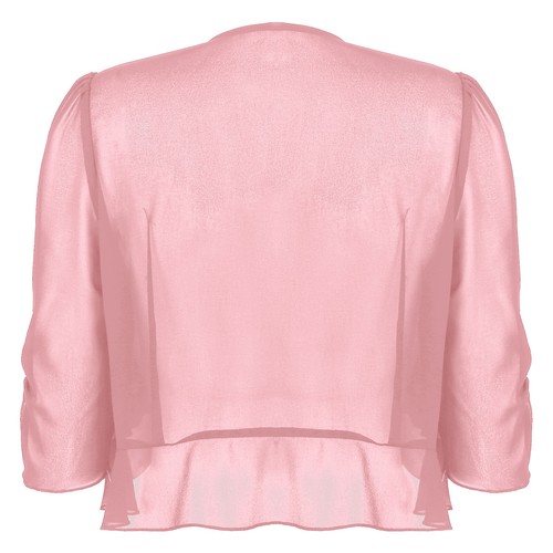 Lady Open Front Chiffon Cardigan See-through Bolero Shrug Crop Top Evening Party - Picture 71 of 466