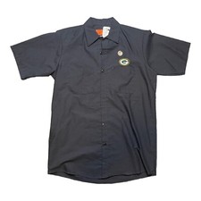 Red Kap Men's Short Sleeve Button Down Work Utility Shirt Medium, Pockets