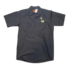 Red Kap Men's Short Sleeve Button Down Work Utility Shirt Medium, Pockets