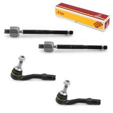 Inner & Outer Tie Rod End Kit for BMW 530i 528i 645Ci M6 525i 545i 4 PCS