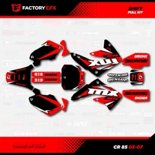 Black & Red Shift Racing Graphics Kit fits Honda Cr85 03-07 CR 85 Decal