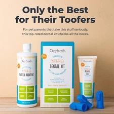 Oxyfresh Premium Pet Dental Kit for Dog Cat – Easy Solution for Pet Fresh Breath