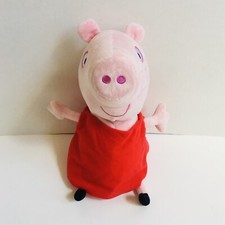 Peppa Pig 12  Tall 2003 Talking Stuffed Plush Animal Tested Work Good E1-13-A