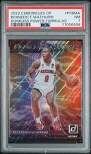 2022 CHRONICLES BENNEDICT MATHURIN DONRUSS POWER FORMULAS #PFBMA RC PSA 7 POP 1