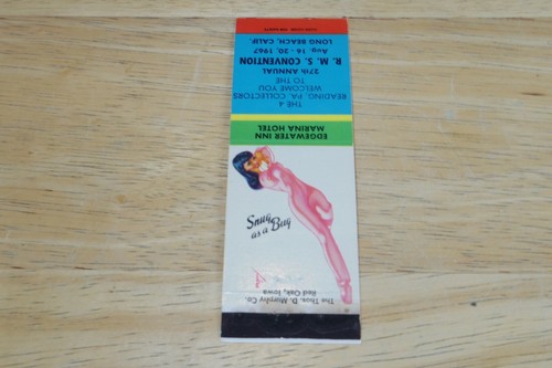 Vintage Edgewater Inn Marina Motel Long Beach California Matchbook Cover  Struck | eBay