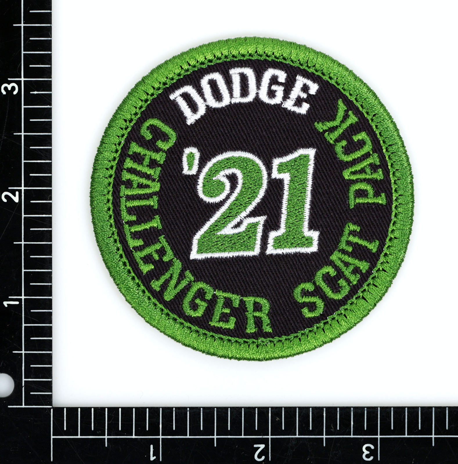 2021 Dodge Challenger Scat Pack Embroidered Patch Black/Bright Olive ...