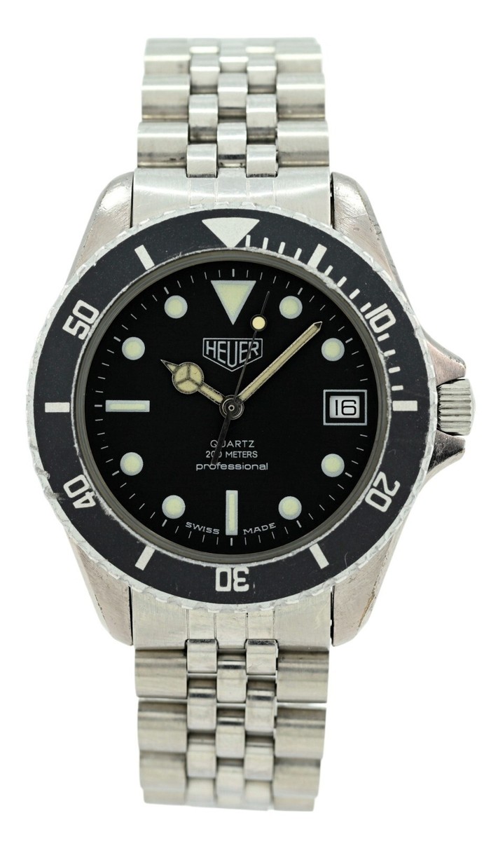 Heuer 37mm (Pre-Tag) 980.033 Professional 1000 Series Black