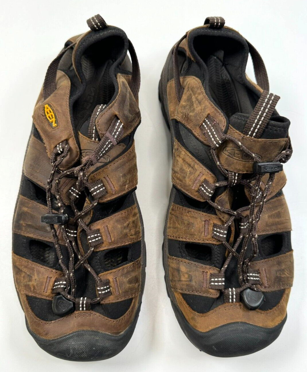Keen sandali impermeabili scarpe uomo taglia 12 pelle marrone escursionismo passeggio outdoor