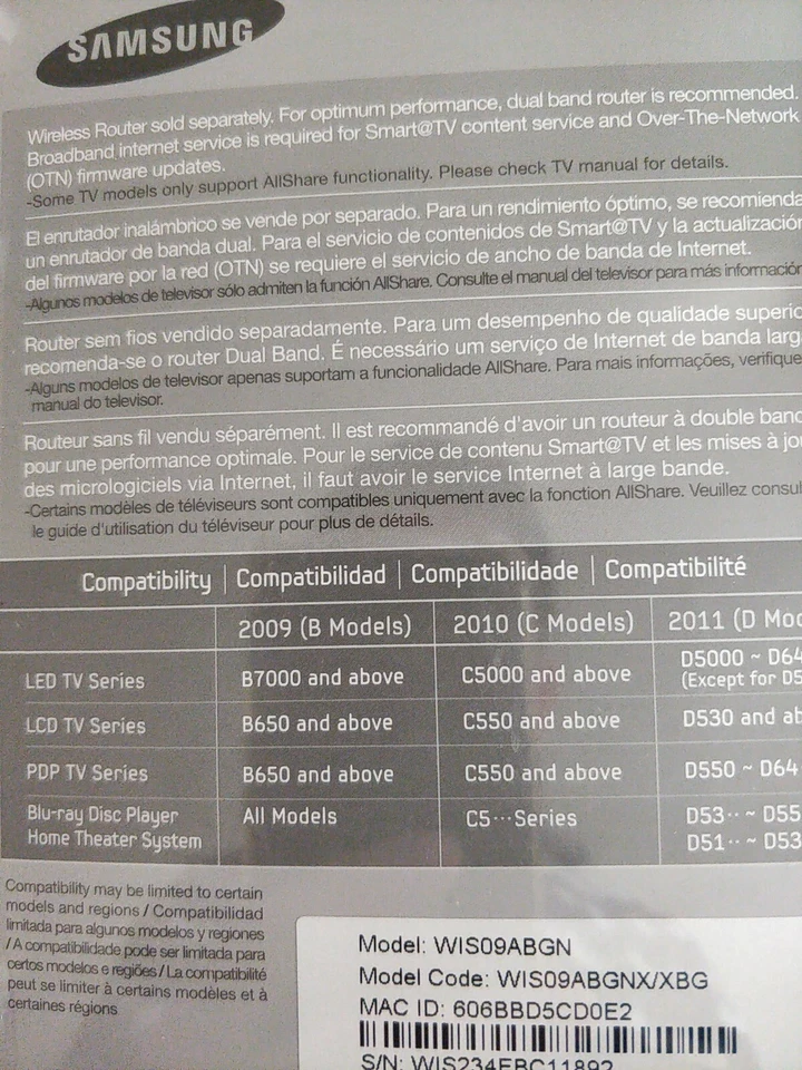 Samsung WIS09ABGN LinkStick adattatore LAN wireless (vecchia versione) - Immagine 3 di 3