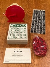 BINGO with Automatic Number Selector - Vintage 1957 Parker Brothers Game