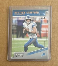 MATTHEW STAFFORD 2018 Panini Playoff Football Base 3rd Down Parallel #'d 02/25