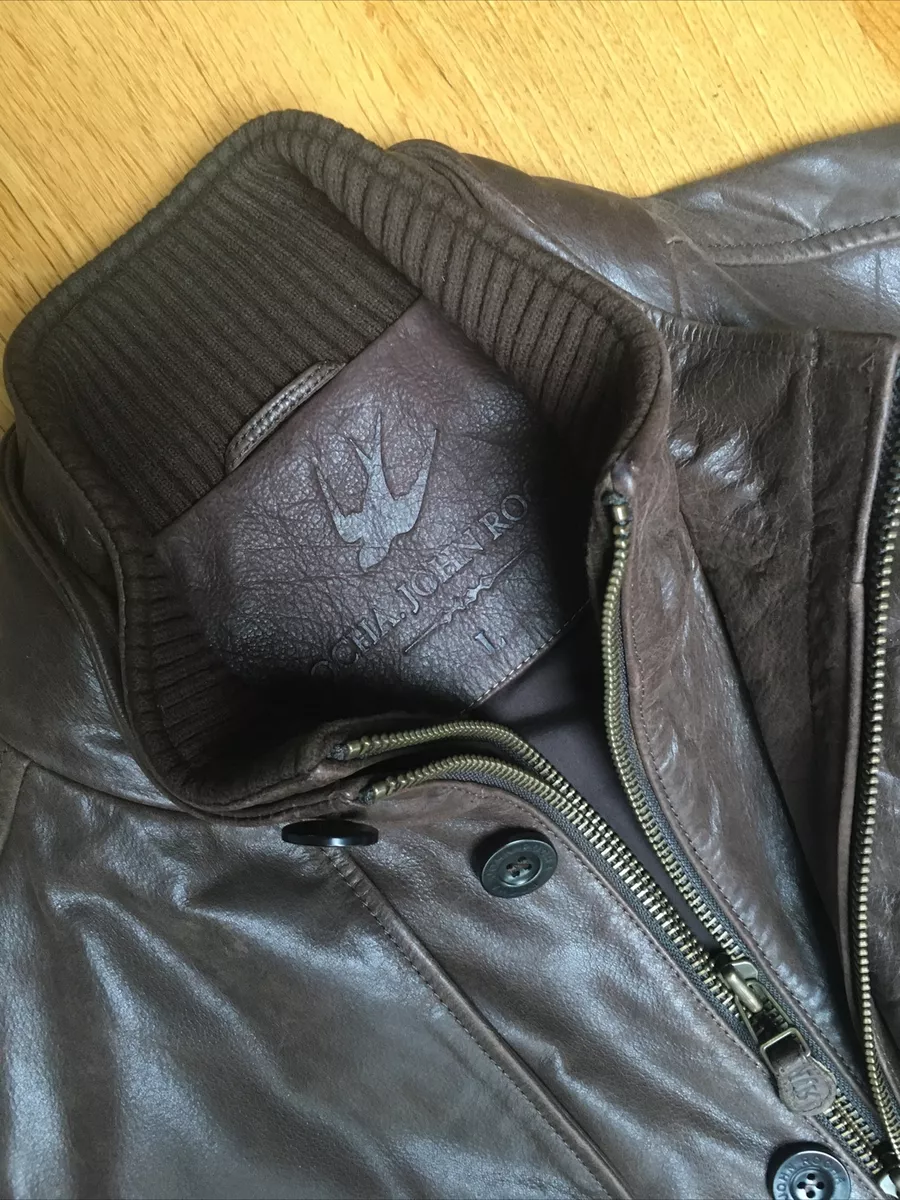 Heavy leather shop jacket mens