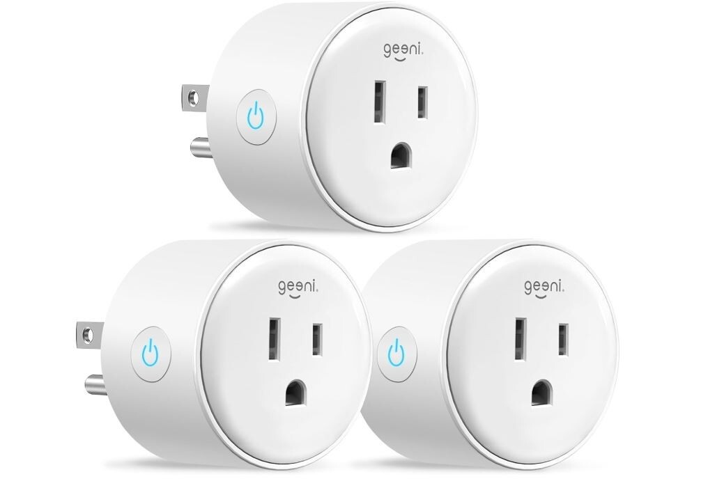 Enchufes de toma Wi-Fi inteligentes Geeni DOT (paquete de 3) con control por voz